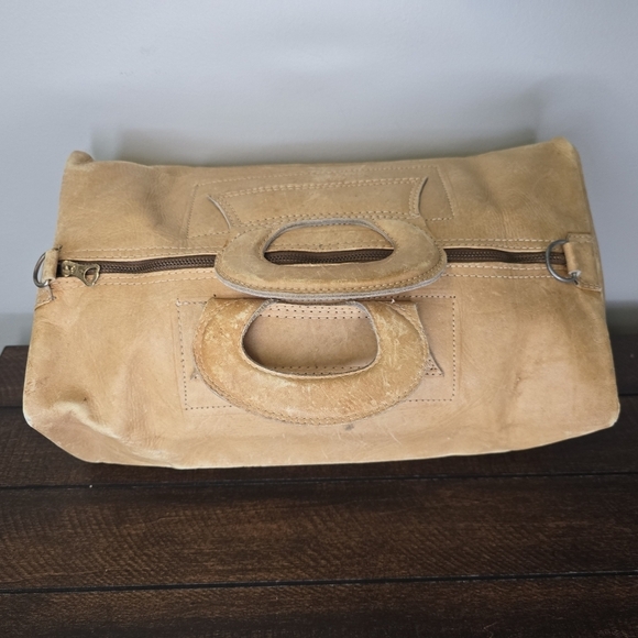 Vintage Carriel Yidi Leather Zipper Camera Doctor Duffel Bag Light Brown - Picture 6 of 16